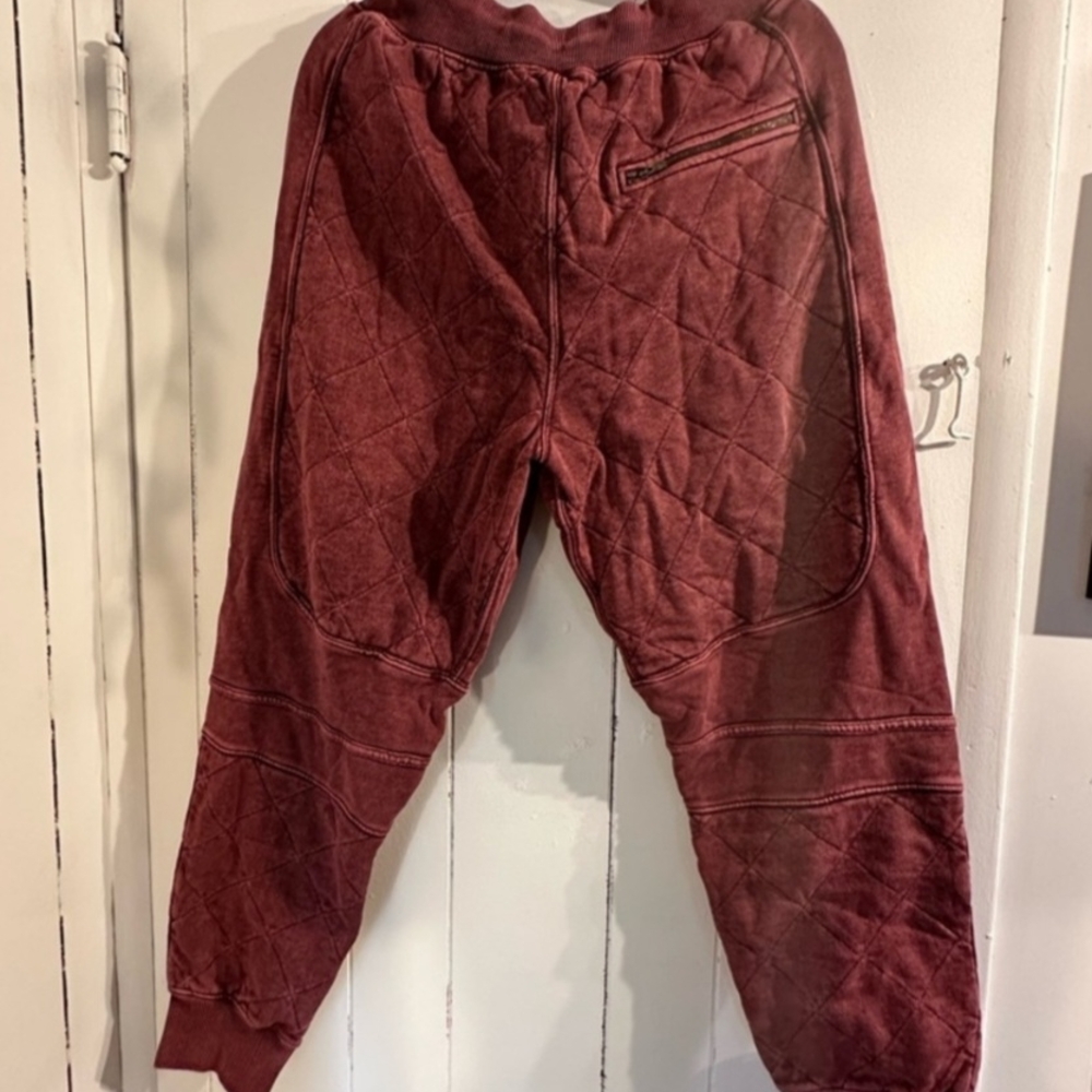FP Movement by Free People Red Track Pants with Tapered Leg